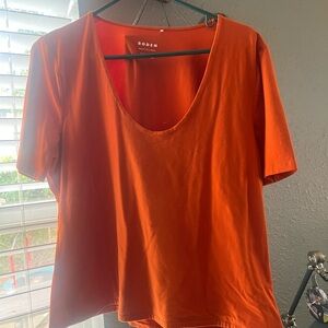 Boden Women's Vibrant Orange Short Sleeve Top